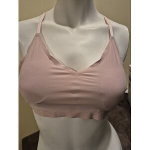 Marylin‎ Monroe Bra Wireless Light Pink Size L Tagless Padded Cups EUC